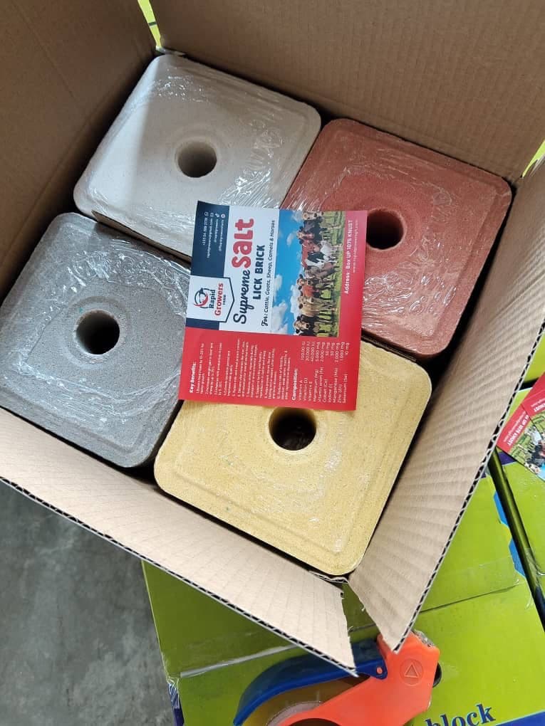 Rapid Growers Mineral Salt lick and vitamins for farm animals